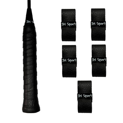 JH Sports Racket Overgrip - Super Anti-Slip Grip Tape for Badminton, Pickleball, and Tennis | Long-Lasting Comfort (3, Black)