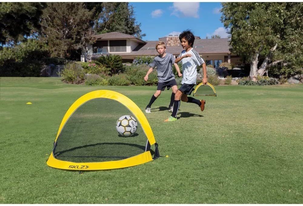 SKLZ Playmaker Portable Pop-Up Goal Set - Ideal for Training & Pickup Games | Includes 2 Goals
