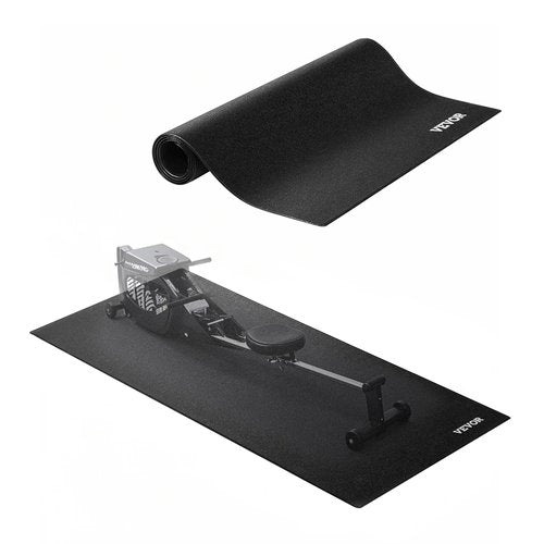 VEVOR Treadmill Mat for Carpet Floor, 23.62" x 51.18" x 0.16" Exercise Equipment Mat for Elliptical and Walking Pad, High Density PVC Floor Protector, Waterproof and Non-slip for Home Gym
