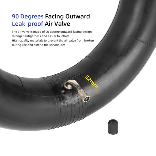 ulip (2 Pack) 90/65-6.5 Replacement Inner Tubes with 90 Degree for Dualtron Thunder Speedual Plus Zero 11X and Other 11 Inch electric scooter 110/90-6.5 110/50-6.5
