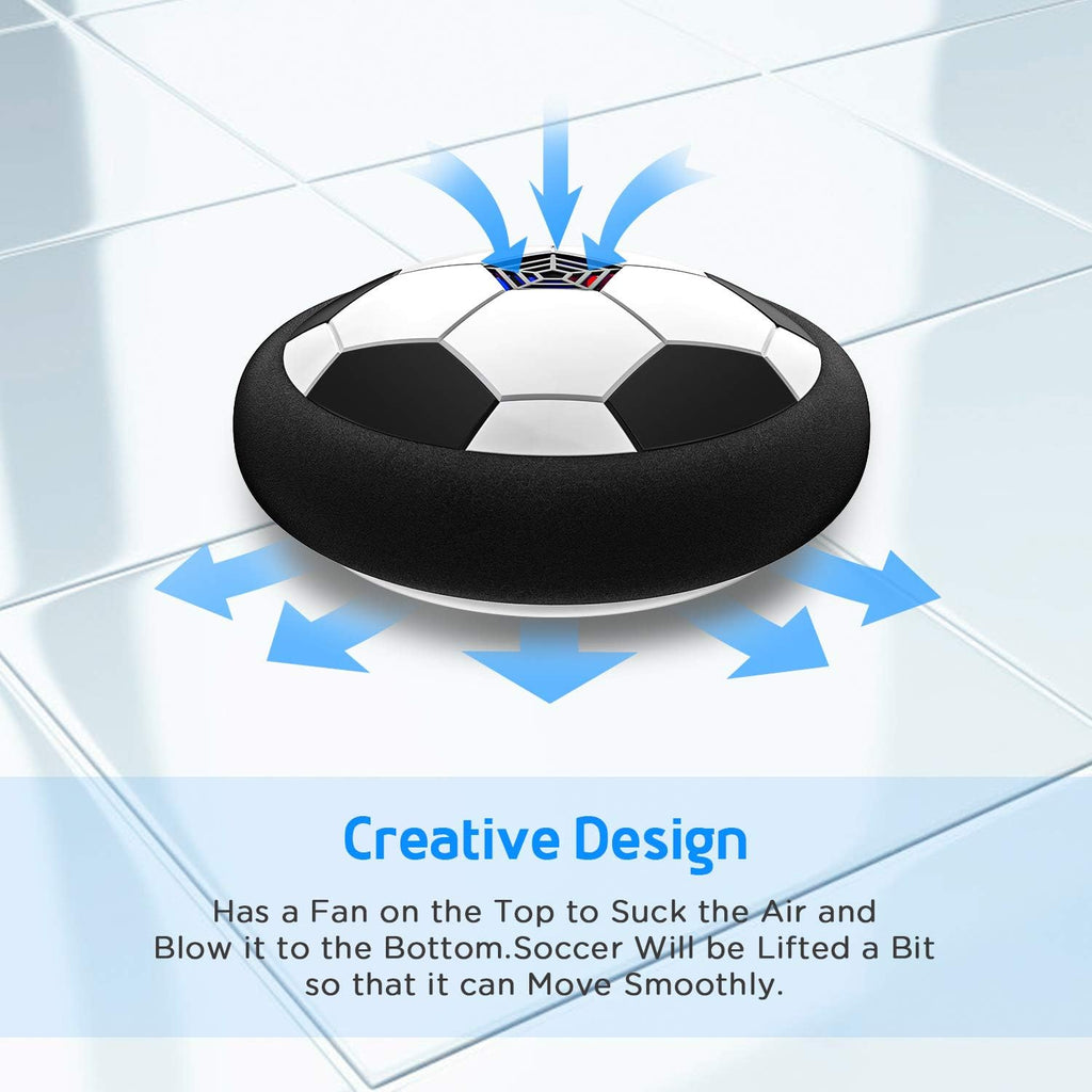 Toyk Boy Toys - LED Hover Soccer Ball - Air Power Indoor/Outdoor Football Game | Perfect Birthday Gift for Ages 3-12