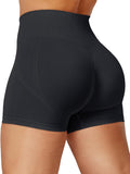 YEOREO Seamless Scrunch Workout Shorts - High Waisted Butt Lifting Yoga & Gym Biker Shorts for Women