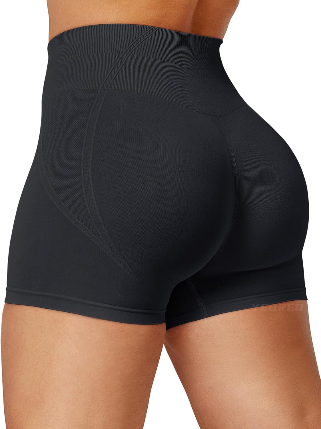 YEOREO Seamless Scrunch Workout Shorts - High Waisted Butt Lifting Yoga & Gym Biker Shorts for Women
