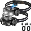 KINGBRO LED Headlamp - Rechargeable High Lumens Waterproof Sensor Light | 2-Pack for Camping & Hiking