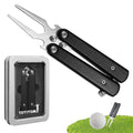 Golf Divot Repair Tool, 2025 New Metal Foldable Golf Alloy Fork, Golf Divot Tool with Bottle Opener, Golf Accessories for Men and Women Essential, Ideal Gift for Golf Enthusiasts