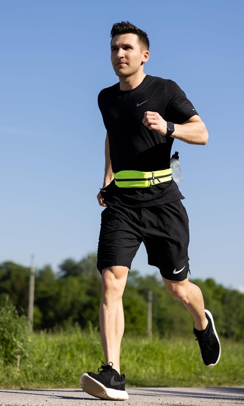 Fitgriff® Running Belt - Secure Jogging Pouch for Phones, Keys & Essentials - Adjustable for All Sizes