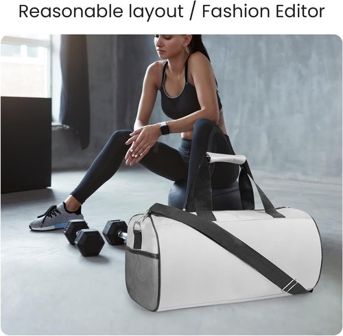 C&F BOGMOST Small Gym Bag - Lightweight Waterproof Duffel for Travel & Workouts | Grey, Large