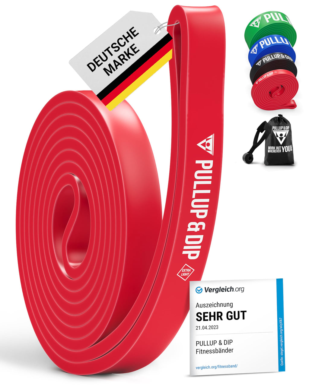 PULLUP & DIP Pull Up Assistance Bands Resistance Bands for Pull Up Assist, Resistance Band, Heavy Duty Resistance Bands, Inlcudes Exercise Ebook with 35 Exercises in Pull up Bands Assistance Bands