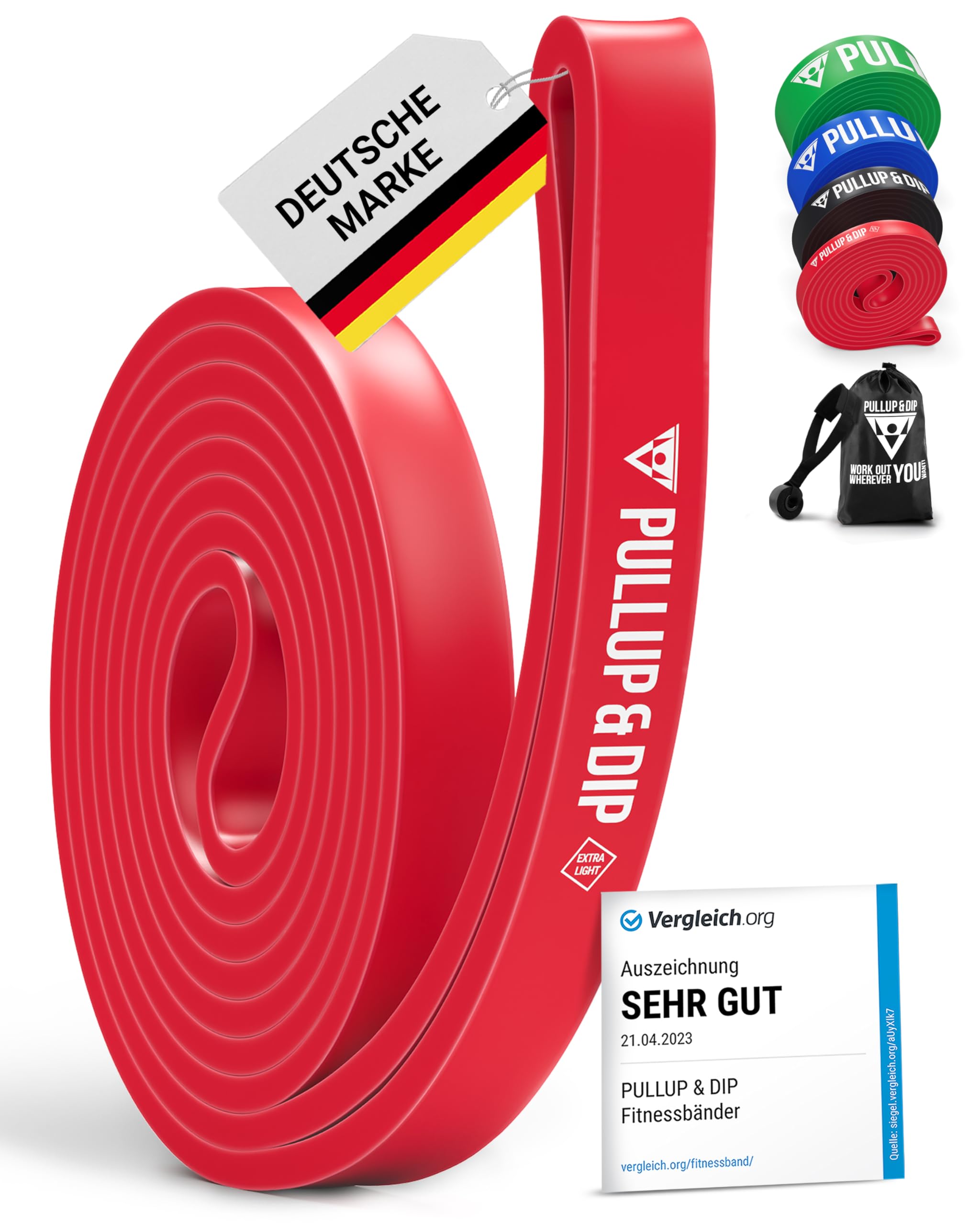 PULLUP & DIP Pull Up Assistance Bands Resistance Bands for Pull Up Assist, Resistance Band, Heavy Duty Resistance Bands, Inlcudes Exercise Ebook with 35 Exercises in Pull up Bands Assistance Bands