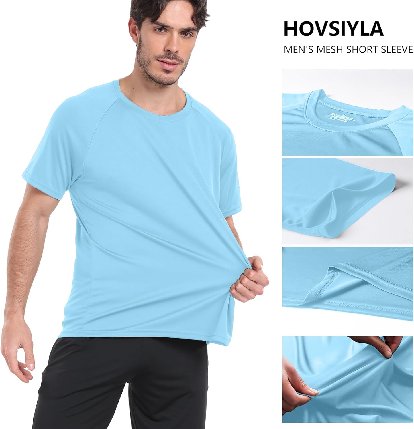 Skiennix Running Shirts for Men - Breathable Dry Fit Athletic Tops | 1/5 Pack Gym T-Shirts