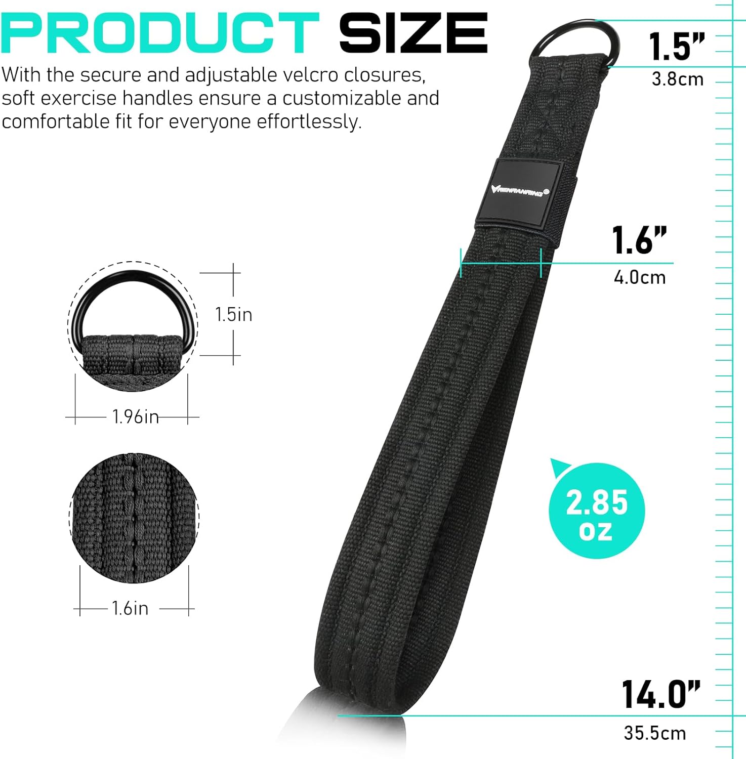 RENRANRING Tricep Rope Cable Attachment - 13-Inch Exercise Handles for Strength Training & Recovery