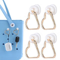 LIGHUFEIC 4Pcs Key Holder for Bogg Bag,Inserts Hooks Accessories,Charms Key Holder cute Carabiner for Bogg Bags Keychain -Finding Your Keys in Your Bag Quickly(Gold)