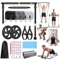 BBTOPS Pilates Bar Kit with Resistance Bands, Pilates Equipment Exercise Bar with Ab Roller for Abs Workout, Portable Home Gym Yoga Fitness Bar for Women & Men (Black)