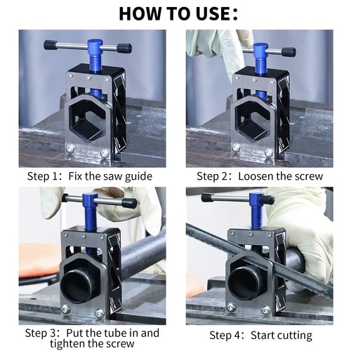 PACYTION Bike Saw Guide for Road Mountain Bike Fork Steerer, Seat Post, Bicycle Handlebar, Adjustable Cut Saw Guide for Cutting