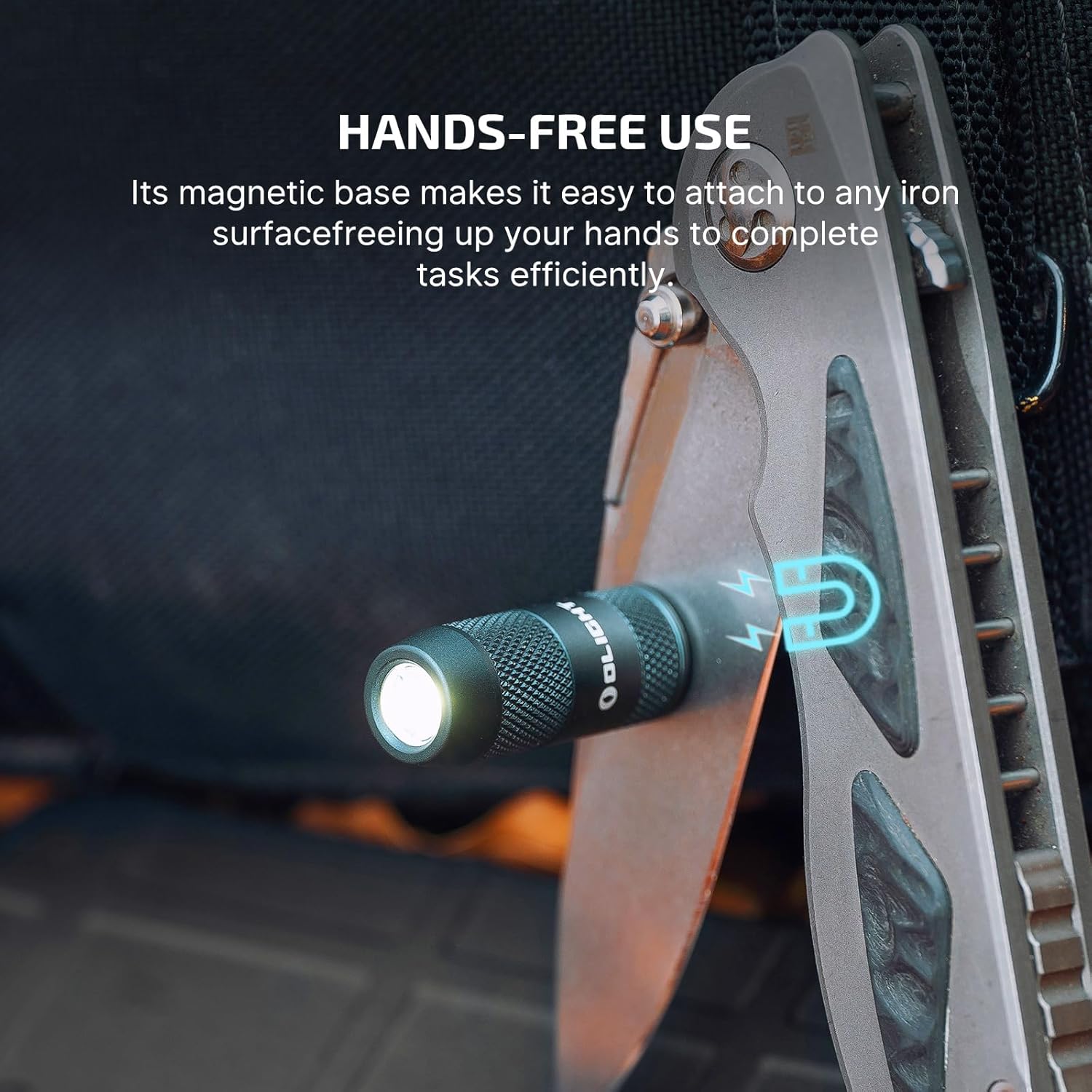 OLIGHT iMini 2 EDC Keychain Flashlight - 50 Lumens Compact Mini LED Light | Rechargeable, Portable (Black & Dream Blue)