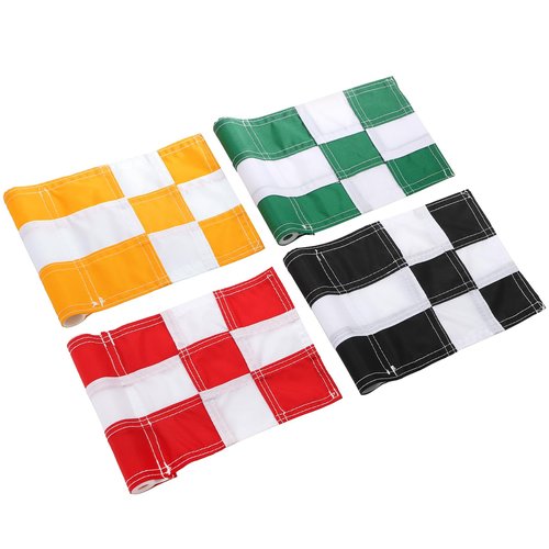 Bekith 4 Pcs Golf Flag Mini, Fade-Resistant 420D Nylon Golf Flags with Tube Inserted, Putting Green Flags for Yard Backyard Garden Practice, 8.5x6 Inch