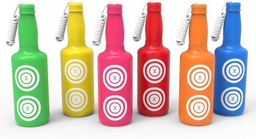 KNINE OUTDOORS 6 Pack Shooting Targets - Bright Colors with Hanging Rope for Airsoft & BB Gun Practice