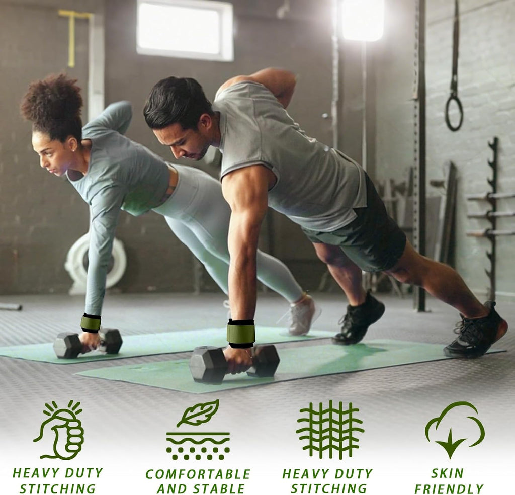Skiennix Wrist Cuffs - Heavy-Duty Weightlifting Straps for Cable Machines & Strength Training Support