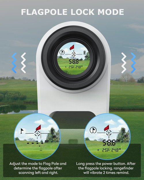 Golf Rangefinder JIEHOME X1 1100 Yardage Rangefinders with Magnetic Laser Range Finder 6X Magnification, Flag Lock, Vibration Rechargeable Distance Slope Speed Rangefinders for Golfing Hunting Archery