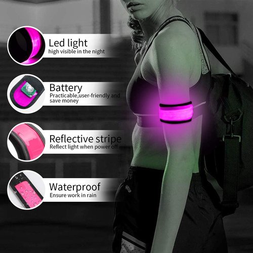 LOBKIN LED Safety Bracelets - Reflective Slap Armband for Kids & Runners | Nighttime Visibility