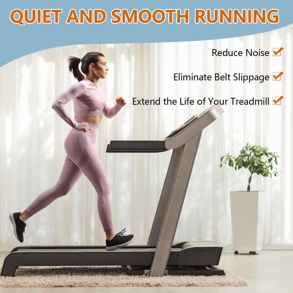 NetLea 100% Pure Silicone Treadmill Belt Lubricant16.9fl.oz+5 fl.oz Bottle - High Temp Resistant Treadmill Oil with Easy-Use Applicator Tube & Twist Cap (21.9fl. oz) (21.9oz)