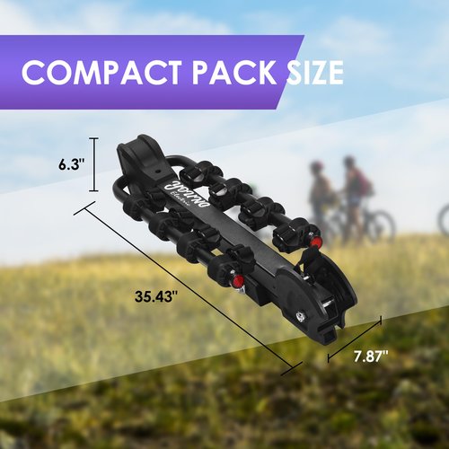 Young Electric Hitch Mounted 4-Bike Rack-Over Arm Style
