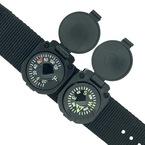 Sun Company ArmArmour 3 - Shielded Wrist Compass and Thermometer Combo with Rugged Tactical Zulu Strap