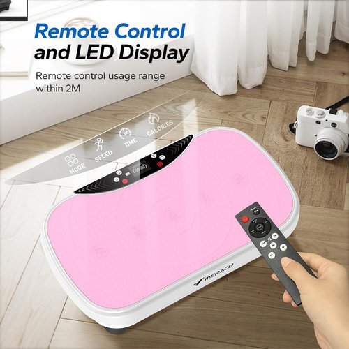 MERACH Vibration Plate - Lymphatic Drainage & Weight Loss Machine with Bluetooth & LED Display | Home Workout Equipment for All