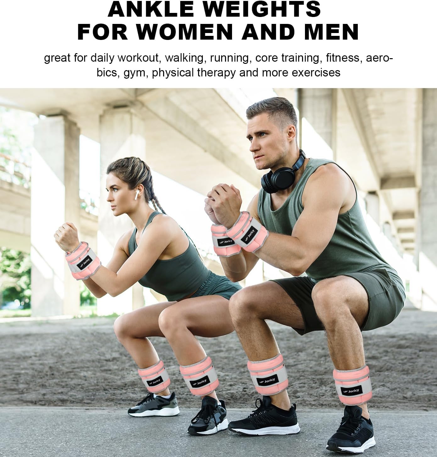Skiennix Adjustable Ankle Weights - Removable Weight for Strength Training | 1-10 LBS, 1 Pair