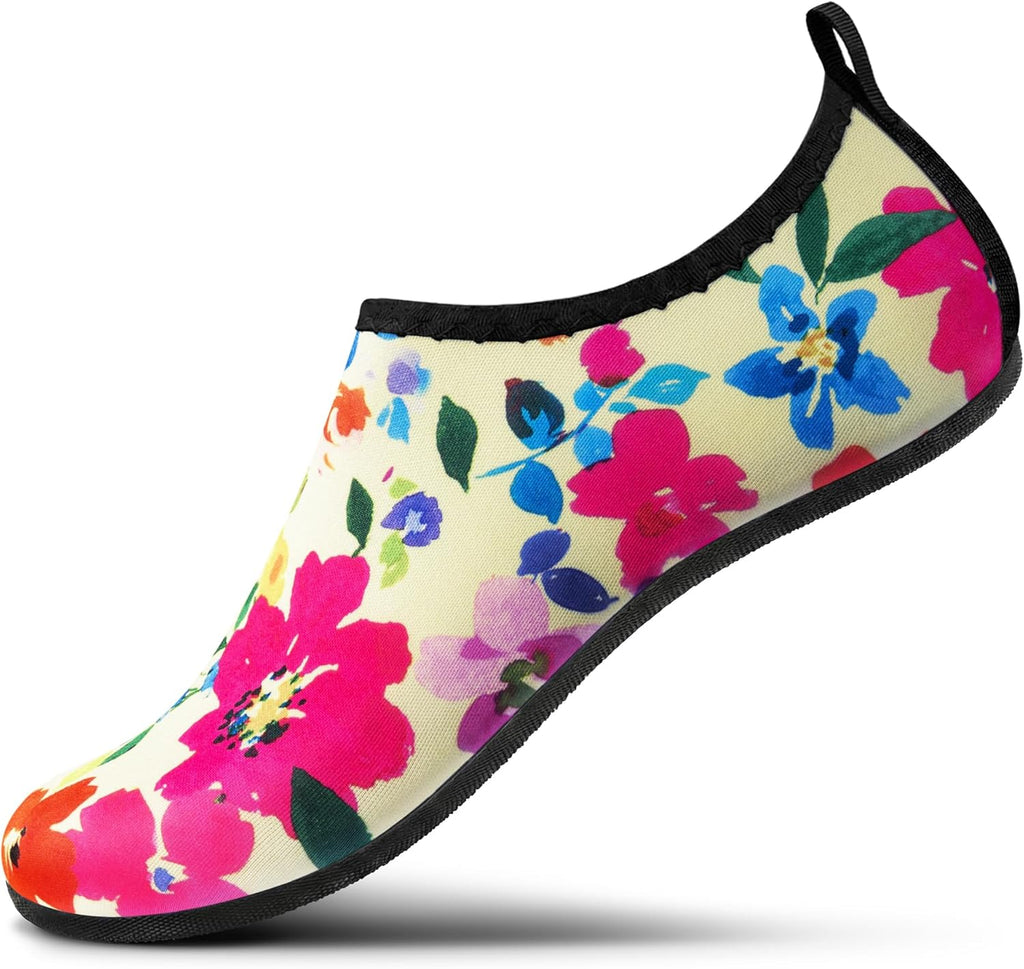 SEEKWAY Water Shoes - Quick-Dry Aqua Socks for Men & Women | Non-Slip Barefoot Design - Black SK002(U)