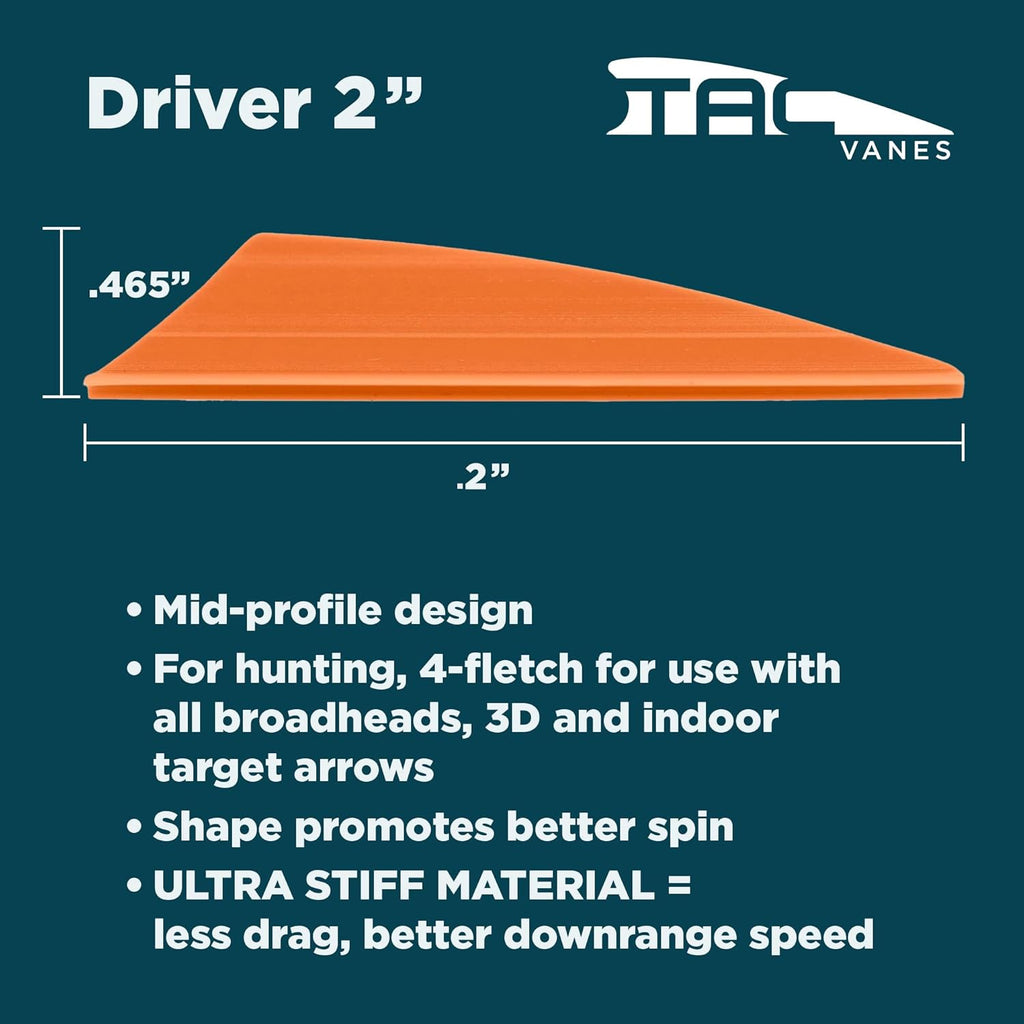 TAC Vanes Driver Hybrid Vanes, Vanes for Archery Bowhunting and Recreational Shooting