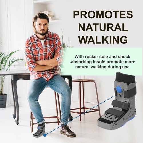 M PAIN MANAGEMENT TECHNOLOGIES Cloud Walker | Walking Boot for Foot & Ankle Support | Full Shell Design | Injury Recovery | Adjustable Air Cells | Lightweight & Comfortable - Large