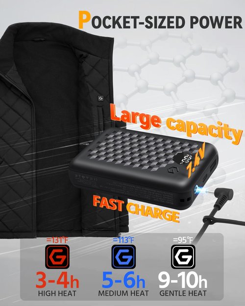 Men Puffer Heated Vest Battery Pack Included Rechargeable Electric Jacket Happy Birthday Gifts for Adult Men Guy Women Who Have Everything Want Nothing Dad Guys People Christmas Cool Special Present