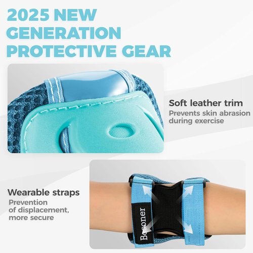 BOSONER Kids Protective Gear Set - Knee & Elbow Pads for Roller Skating, Cycling, BMX & Skateboarding