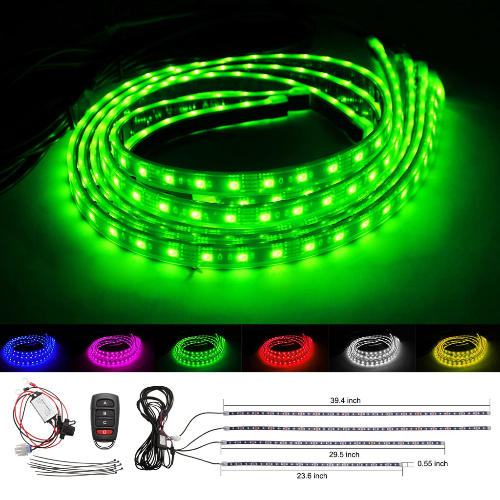 Roykaw Golf Cart Underglow Accent Neon Lighting Kit Standard Million Color LED for EZGO/Club Car/Yamaha Models, Water Resistant Flexible Tubes and Remote Control/APP Control