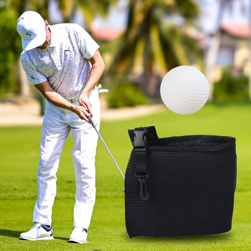 yiranhom Golf Club and Ball Cleaning Bag with Waterproof Liner, Detachable Clip, Machine Washable - Clean Club Grooves and Dry Exterior, Neoprene or Microfiber Golf Accessory