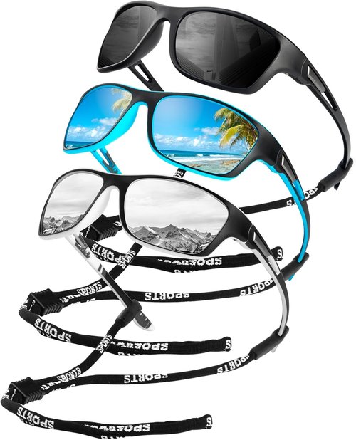 KALIYADI Polarized Sunglasses - UV Protection Sports Glasses for Men | Ideal for Driving, Cycling, Fishing