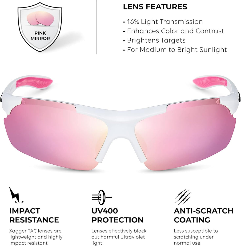Xagger Polarized Sports Sunglasses - UV400 Protection for Men & Women | Ideal for Running, Baseball, Cycling