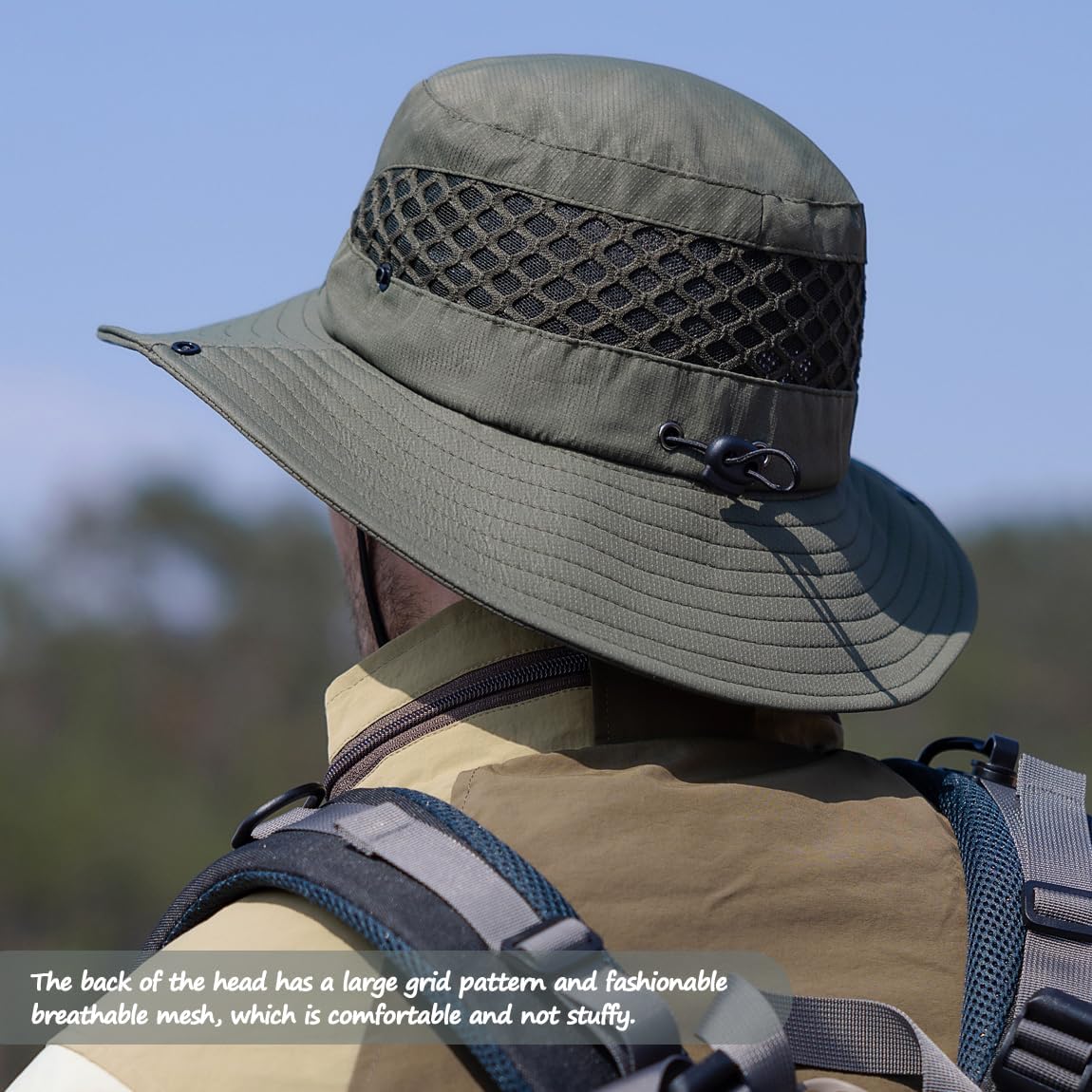 Skiennix Fishing Hat - UPF50+ Wide Brim Sun Hat for UV Protection | Ideal for Hiking & Beach Use