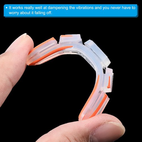 PATIKIL Tennis Racket Vibration Dampener, 6 Pack Soft Silicone Tennis Racquet Shock Absorber String Damping, Orange