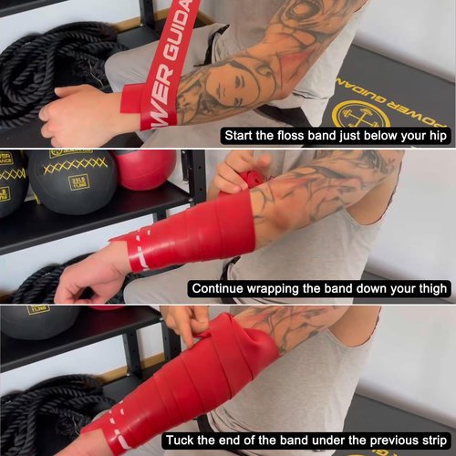 POWER GUIDANCE Muscle Floss Band - Compression Band - Mobility & Recovery Band - for Improving Movement, Increasing Circulation & Reducing Soreness