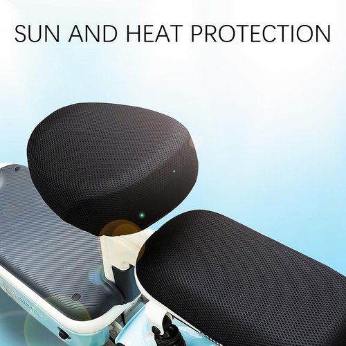 Easecos Mesh Bike Seat Cover Set, E-Bike Seat Protector Breathable Net Heat Insulation Bicycle Rear Cushion Cover Sun Protection Bicycle Saddle Protective Case for Outdoor & Indoor