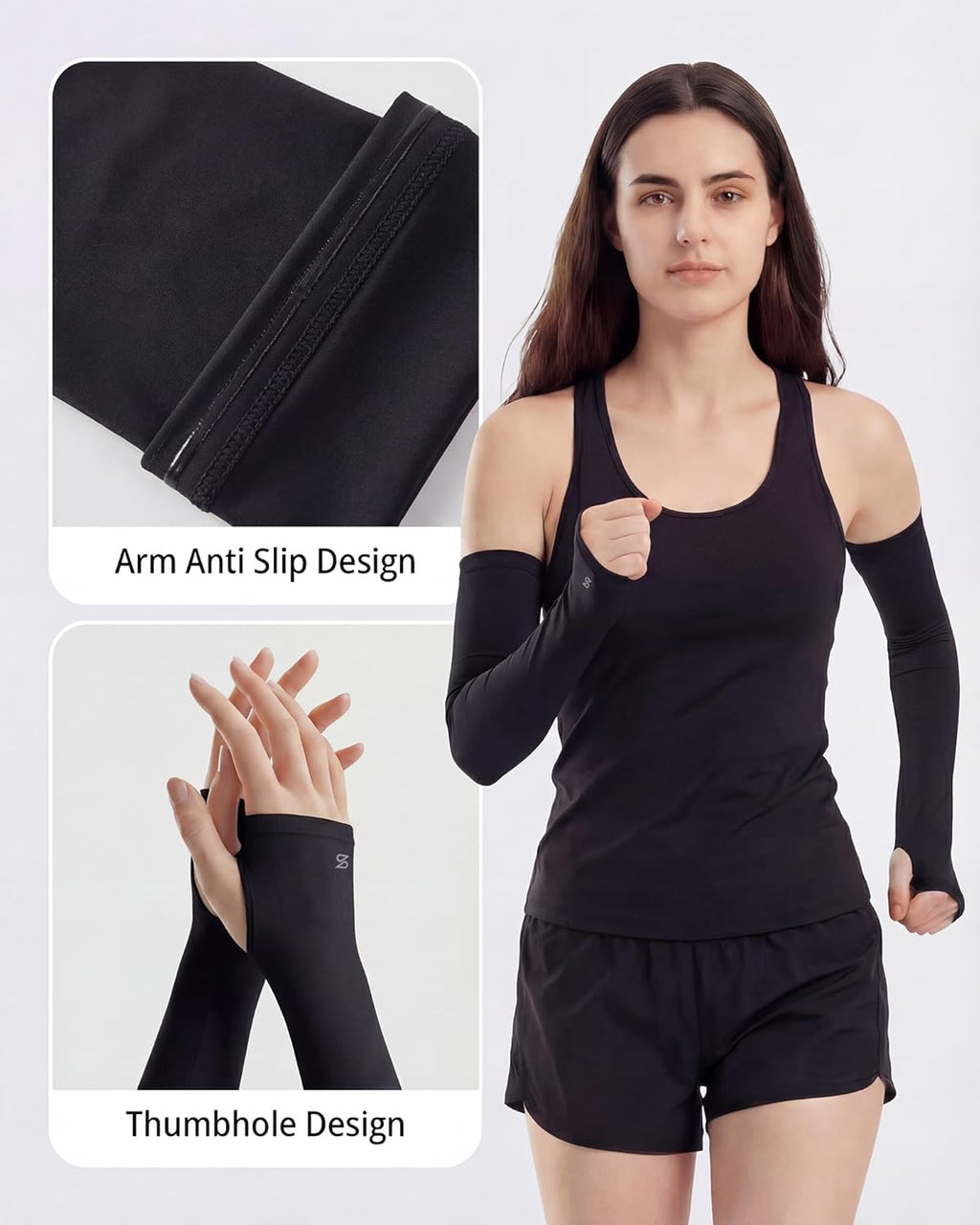 Stelle Sun Protection Arm Sleeves - Cooling UV Golf & Gardening Covers with Thumb Holes | Outdoor Gear