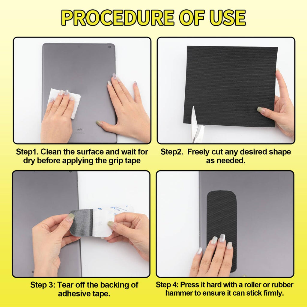 Rubber Grip Tape - Ultra Strong Waterproof Anti-Slip Adhesive for DIY Tools | 1In x 10Ft, Black