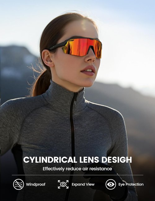 Lamicall 24g Polarized Sports Sunglasses - UV400 Protection for Men & Women | Ideal for Running & Cycling