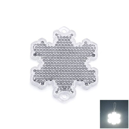 MFC PRO 4Pcs Safety Reflector - Snowflake Shapes - Stylish Reflective Gear for Jackets, Bags, Purses, Backpacks, Strollers and Wheelchairs，Christmas Halloween Party Hanging Decoration