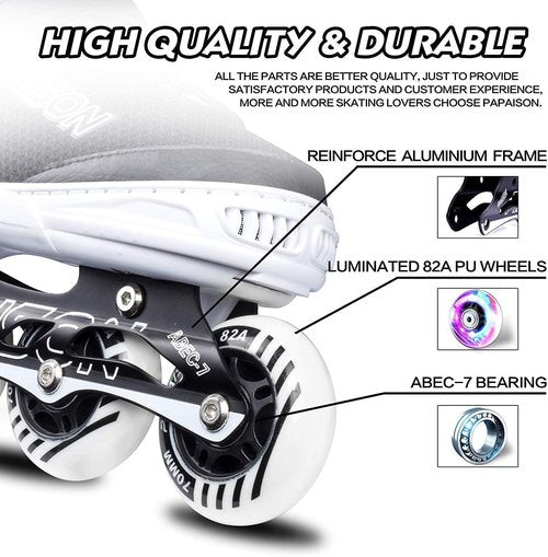 PAPAISON Inline Skates with Protective Gear Set