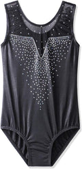 BAOHULU Toddler Girls Gymnastics Leotards - Sparkle Sequins & Mesh Top Dancewear Costumes