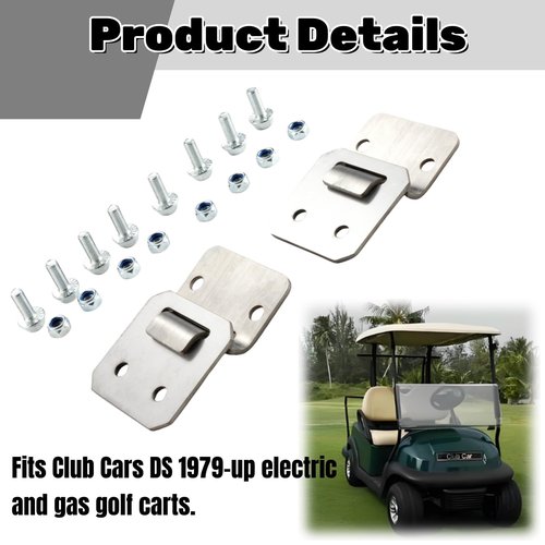 GFHUREB 2 Pair Golf Cart Seat Hinge Set for Club Cars DS Electric/Gas (1979-up) - Replaces OEM 1011652 1012412