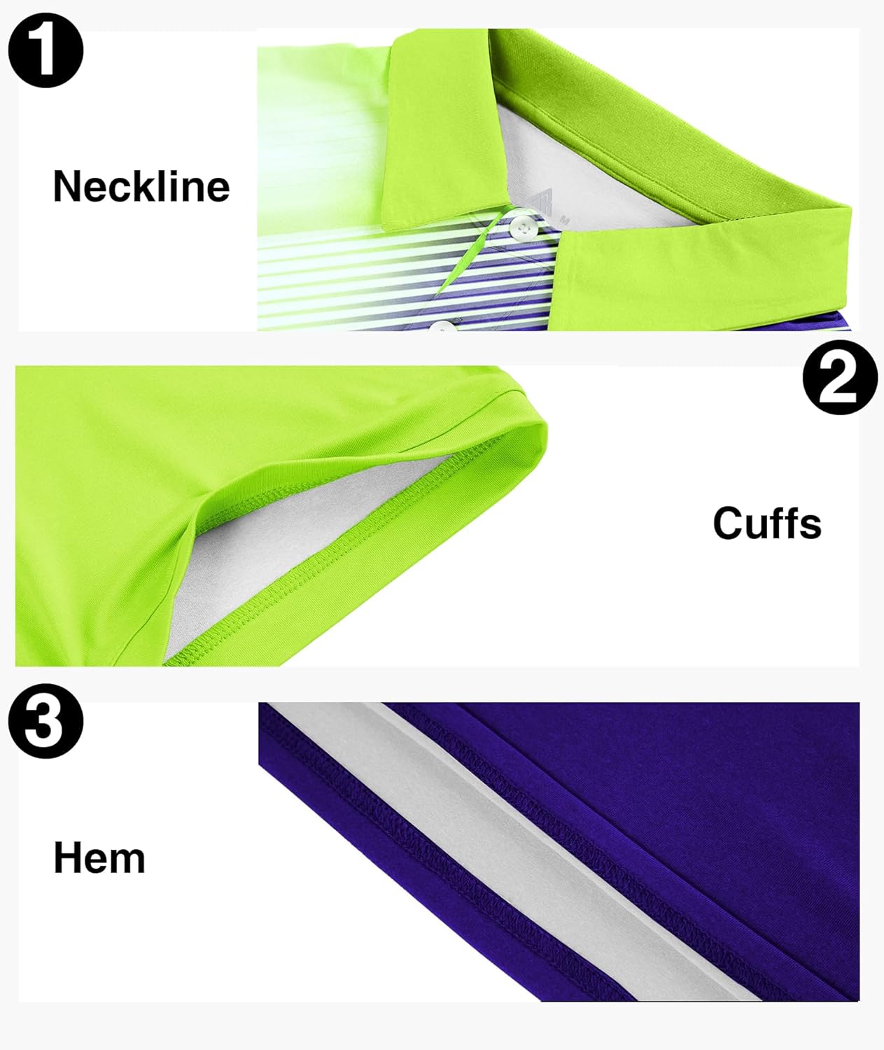 ZITY Men's Golf Polo Shirt - Short Sleeve Moisture-Wicking Performance Tee | Casual Print Design
